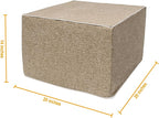 Outdoor Ottoman 20x20x14 Inches Outdoor Square Ottomans for Patio Modern Lightweight Foam Stuffed Pouf Outdoor Footstool Footrest (Coffee)