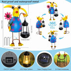 Garden Decor Dog Solar Statues, Unique Garden Statues Dog with Solar Lantern Waterproof, Birthday Gifts for Women Mom Grandma,Front Patio Balcony Yard Art Lawn Ornaments Porch Outdoor Decorations