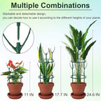 9 Pcs Plant Support Stakes & Plant Cage Support Rings, Plant Supports for Indoor Plants, Stackable Plant Holder Stick, Small Plants Potted Plants Flower Other Climbing Plants (6.4 "Wide X 11" High)