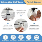 Waterproof Shelf Cover,Durable Dustproof Storage Wire Rack Covers,Outdoor Shelving Covers for Wire Shelves with Zipper 48''x18''x82'',Clear,Cover Only