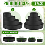 8 Pcs Plant Grow Bags 4 Tiered Strawberry Planter Tower Fabric Raised Garden Beds, 39 Inch Nonwoven Strawberry Pyramid Planter for Vegetables Flower Herbs Gardening Outdoor Growing (Black)