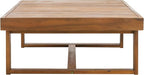 SAFAVIEH Outdoor Collection Duncan Natural Brown Slatted Top Solid Wood Coffee Table