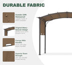 85''x 208'' Universal Doubleton Steel Pergola Replacement Cover for Pergola L-PG080PST, (Brown)