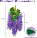 Artificial Wisteria Flowers, 48 Pack Light Purple Hanging Vines