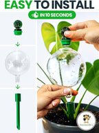16 Oz Plant Watering Globes for Indoor Plants with Metal Self Watering Planter Insert - Premium XL Glass Hand-Blown Globe - Automatic Plant Waterer Indoor, Gift Idea for Gardeners [1 Globe, Clear]