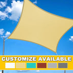 Artpuch Waterproof Sun Shade Sail, 08'x10' Turquoise Rectangular, UV Resistant Rain Canopy, Curved Edges Shade Cloth for Outdoor Patio, Deck, Yard (Custom