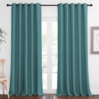 NICETOWN Blackout Curtains 84 Inch Length, Thermal Insulated Curtains for Bedroom Grommet Energy Saving Room Darkening Drapes for Living Room Window, 1 Panel, Sea Teal, 66" W x 102" L