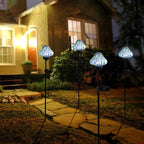Solar Outdoor Lights Decorative Solar Glass Mushroom Lights Waterproof LED Waterproof Garden Stake Light for Walkway Pathway Lawn Patio Yard Decorations 2 Pack Multi