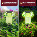 St Patricks Day Solar Pathway Lights Outdoor Decorative 4 Pack, Green LED Mushroom Solar Lights Outdoor Waterproof Solar Powered Easter Decor for Patio, Valentines Day Halloween Christmas Garden Decor