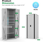 AECOJOY Outdoor Storage Cabinet Waterproof with Adjustable Shelves, Vertical Tall Outdoor Cabinet Weatherproof, Garden Sheds & Outdoor Storage Clearance Cabinet Storage for Outside in White
