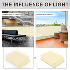 LOVE STORY Custom Size 3'x35' Butter Cream Balcony Privacy Screen,UV Block Privacy Fence Screen,90% Shield for Outdoor Pool Garden Apartment Railing
