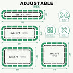 1MORE Raised Garden Bed -5X3X1 Galvanized Planter Box for Outdoor Gardening,4 in 1 Modular Raised Bed Kit with Protective Tape, Gloves for Herb,Ideal for Vegetables and Plants.Green-1Pcak
