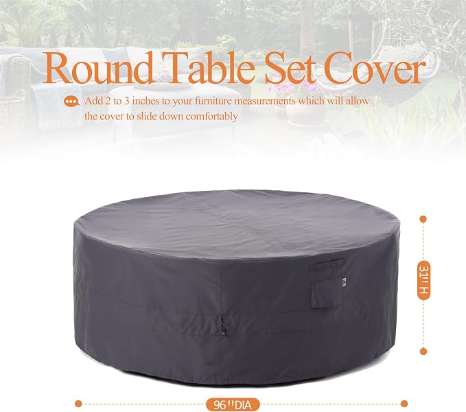 WJ-X3 Ripstop Patio Furniture Cover, Waterproof, UV Resistant, Anti-Fading - Image 7