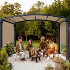 85'' x 208'' Universal Pergola Replacement Cover for Doubleton Steel Pergola L-PG080PST, Waterproof Sunshade Canopy Top for Patio Gazebo, Deck, Porch, Yard, Outdoor Cover Only (Khaki)
