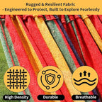 2Pack Hammocks | Camping Hammock | Portable Outdoor Hammock Set | for Hiking, Backpacking and Camping | 2pcs(Red Stripe and Blue Stripe)