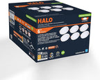 HALO HLB 6 in LED Recessed Lighting Canless Dimmable Wet Location Selectable Lumens and Selectable Color 27/30/35/40/5000K 6 Pack Indoor Outdoor Soffit Ceiling Light HLB6LSFS5-6PK