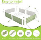 8x4x2FT Galvanized Raised Garden Bed,Galvanized Planter Boxes Outdoor, Large Metal Raised Garden Beds for Vegetables-Green