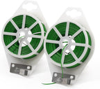 Plant Support Ties, Green Coated Wire, 1312 Ft Roll with Built-in Cutter