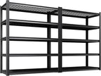 Set 2 Garage Shelving-3000 lbs 5 Tier Storage Shelves,Adjustable Heavy Duty Metal Shelving Unit and Storage Large Wire Rack,Utility Steel Shelf for Warehouse Industrial Pantry Basement -78"x46"x20"