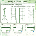 Riare 6 Pack 5.2 FT Tomato Cages for Garden- 63inches Heavy Duty Garden Stakes, Adjustable Tall Tomato Plant Support Tomato Trellis Cage for Pots, Raised Garden Bed, Climbing Vegetables Plants Flowers