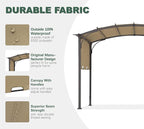 85''x 208'' Universal Doubleton Steel Pergola Replacement Cover for Pergola L-PG080PST, (Beige)