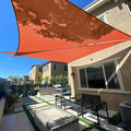 SUNLAX Sun Shade Sail 8' x 16' x 17.9' Terra Red Rectangle Canopy Sail Shade Cover UV Block Permeable Sunshade Outdoor for Patio Backyard Deck Pergola (We Make Custom Size)
