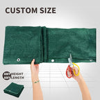 LOVE STORY Custom Size 3'x9' Dark Green Balcony Privacy Screen,UV Block Privacy Fence Screen,90% Shield for Outdoor Pool Garden Apartment Railing