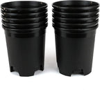 1 Gallon Nursery Pot Plastic Planters for Outdoor Indoor Plants Gardening Flower Pots 10-Pack 6 Inch Plant Pots with Drainage Holes
