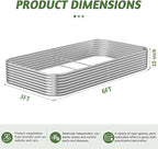 3 Pack 6x3FT Corrugated Galvanized Steel Raised Garden Bed Outdoor, Metal Above Ground Garden Bed for Vegetables and Flowers, Raised Beds for Gardening