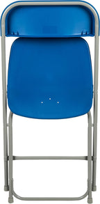Flash Furniture Hercules Series Plastic Folding Chair - Blue - 6 Pack 650LB Weight Capacity Comfortable Event Chair-Lightweight Folding Chair