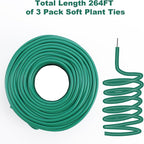 YDSL 88 feet Garden Flexible Wire, 3Pcs Soft Twist Plant Ties for Plant Vines and Office Organization (Diameter - 3MM)