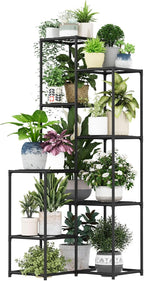 Bamworld Black Plant Stand Indoor Outdoor Corner Plant Shelf 54.7" Tall Plant Table Metal Large Plant Holder for Multiple Plants Patio Balcony Garden Office Home Decor