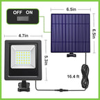 Solar Lights Outdoor, Solar Powered Flood Lights Weatherproof, Dusk to Dawn Led Solar Security Wall Lights with 16.4Ft Cable for Outside Garden, Garage, Landscape 2 Pack