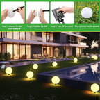 Solar Lights Outdoor Waterproof Decorations, 5 Pack Solar Globe Lights for Outside Color Changing Solar Garden Landscape Lights for Yard Patio Pathway Walkway Wedding Party Decor