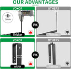Window Box Brackets, Adjustable Planter Box Brackets, Heavy Duty Iron Flower Box Bracket for Deck Railing with Upgraded Bottom Support - Ideal for Balconies, Fences, and Gardens (6 Pack)