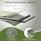 Raised Garden Bed Kit, 4x4x1 ft Round Galvanized Planter Box Outdoor with Safety Edging, Large Metal Raised Beds for Gardening Vegetables Flower Fruits (Avocado Green)