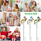 3Pcs Pelican Decorative Garden Stakes, 56.5''H Waterproof Glow in The Dark Metal Yard Decor,Luminous Spring Decorative Garden Stakes for Lawn Patio Pathway