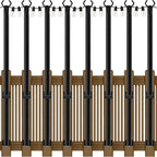 AILBTON 8 Pack 5Ft String Light Poles,Light Poles for Outside String Lights,Outdoor Light Poles with Fence Bracket,Metal Pole Stand for Patio,Backyard,Deck