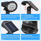Solar Spot Lights Outdoor，Solar Lights Outdoor Waterproof IP68，Dark Sensing Auto On/Off，Suitable for Garden, Corridor Landscape Lighting and Flag Lighting. (Multicoloured, 6-Pack)