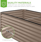 Best Choice Products 8x4x2ft Outdoor Metal Raised Garden Bed, Deep Root Planter Box for Vegetables, Herbs & Flowers, 478-Gallon Capacity, 100% Non Toxic Materials - Taupe