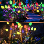 2 Packs Solar Easter Decorations Outdoor Stake Lights, 16 LEDs Colorful Swaying Egg Lights for Easter Decor, Waterproof Easter Solar Lights Decor for Garden, Lawn, Pathway, Yard, Porch & Patio