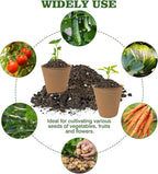 Biodegradable Peat Pots for Seedling - 120 Pack 3.15 inch Biodegradable Plant Seed Starters Kits with 30 Plant Labels, Garden Germination Nursery Pots for Flower Vegetable Seed Germination