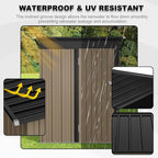JUMMICO Metal Outdoor Storage Shed 5 x 3 FT Metal Shed - Image 5