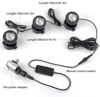 3000K Warm White Pond Lights, LED Underwater Submersible Landscape Spotlights, Switch Control IP68 Waterproof Fountain Light Lighting for Fish Aquarium Tank Garden Yard Pool (Set of 3)