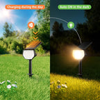 Lepro Solar Decorative Spot Lights 2 Pack, Warm White Accent Lights for Garden Ambiance, IP65 Waterproof Adjustable Landscape Lighting to Highlight Statues, Plants, Pathways & Yard Decor