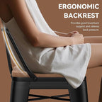 Yongchuang 26" Metal Bar Stools Set of 4 Counter Height Barstools with Wood Top Low Back Matte Black