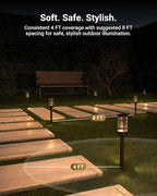 Sunco 6 Pack Low Voltage Garden Pathway Lights, LED Landscape Pathway Lighting, 1.5W, 50 LM, 3000K Warm White, Wet Rated, for Garden Pathway Walkway, Clear Glass Design with Connectors ETL