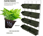 LOYALHEARTDY Vertical Garden Wall Planter Wall Mounted Planter 4-Tier Vertical Garden Planters for Growing Strawberries, Flowers, Vegetables, Herbs Indoor/Outdoor Decoration (Army Green)