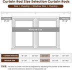 1” Diameter Curtain Rods Itself is 30 to 90 inch 1 Pack Fit 30-84 inch Window with Heavy Duty Adjustable Rod Matte White Splicing Metal Extra Long Curtain Rod for Windows