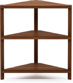 Furinno FG18445 Tioman Hardwood Patio Furniture Corner Shelf in Teak Oil, Natural